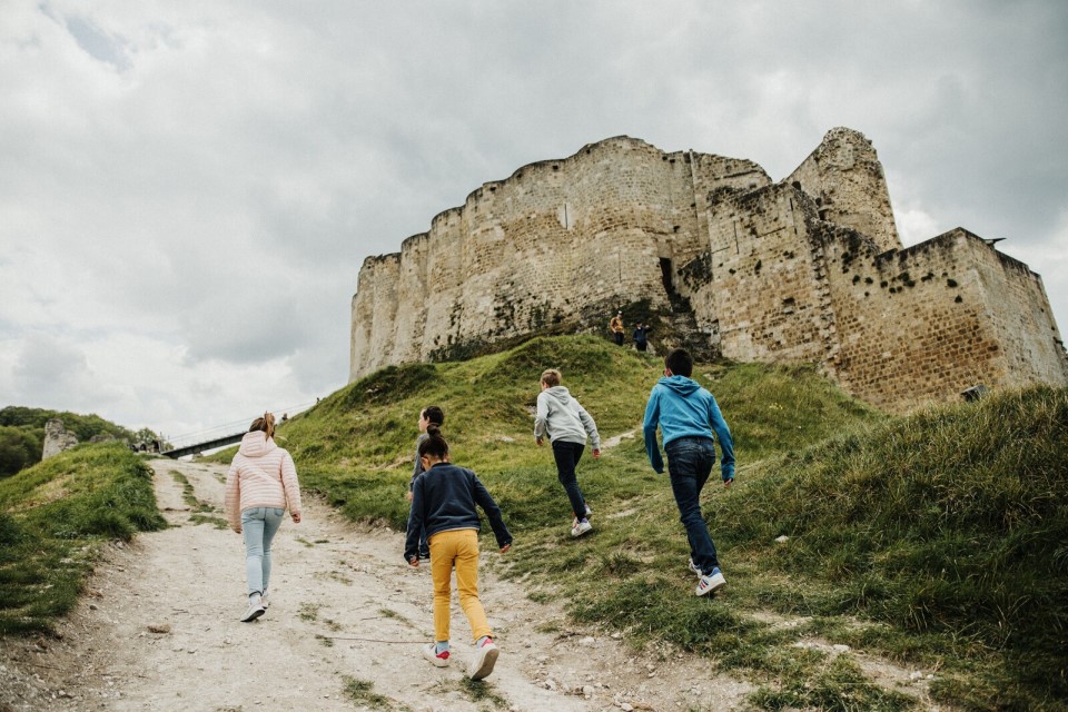 Visite du Château Gaillard aux Andelys en Normandie.