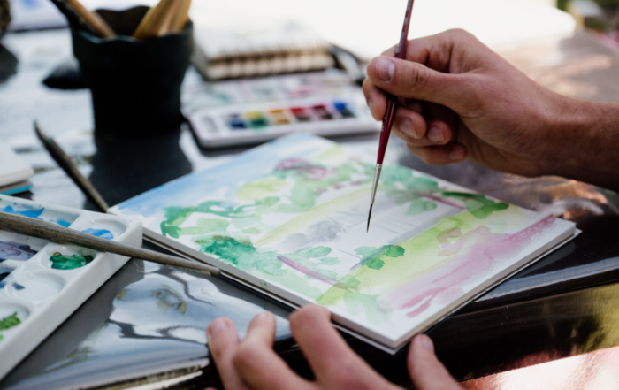 Atelier artistique à la Ferme Saint-Siméon, lieu mythique des impressionnistes.